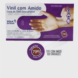 Luvas Transparente de vinil com amido
