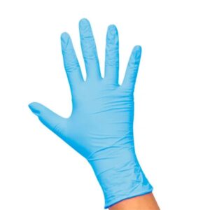 Luva Nitrílica Azul Tamanho M Descarpack – Kit 5 Caixas Com 100 Unidades Cada