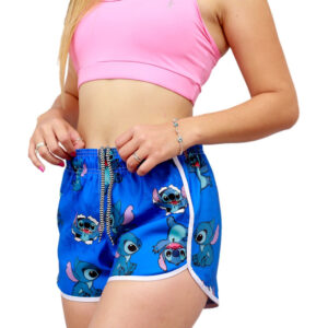 Kit Short Casal Mosão Praia Lilo E Stitch Verão Tac Tel Envio Imediato