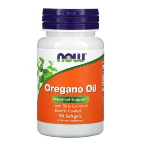 ÓLEO DE ORÉGANO NOW FOODS OREGANO OIL REVESTIDO 90 SOFGELS