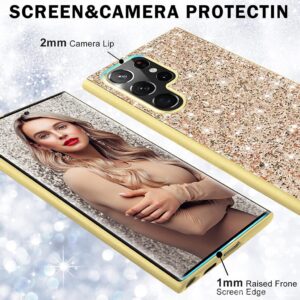 Para Samsung Galaxy S24/S23/S21fe/S20fe Ultra Capa Glitter Bling Hybrid Back Case Protetora À Prova De Choque Mulheres