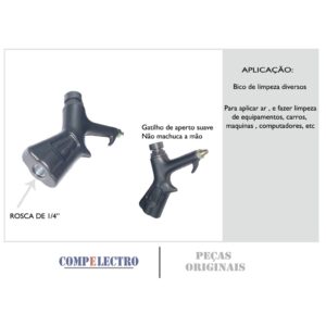 Kit Mangueira Compressor Bico Ar Encher Pneu Pulverizador com engate rapido