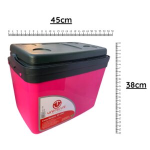 Caixa térmica Cooler 30L Alça Tampa bandeja Floripa Unitermi Cerveja Água Suco Praia Churrasco