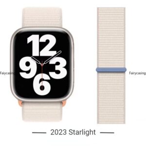 Nylon Nova Pulseira Colorida Para De Relógio Apple 44mm 40mm 45mm 41mm 38mm 42mm 49mm Smartwatch iWatch Série 9 7 Ultra Ultra2 8 3 4 5 6 Se