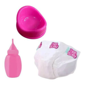 Boneca Faz Xixi De Verdade Mamadeira Fralda Peniquinho Bee Hugs Menina Bee Toys