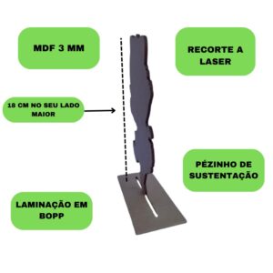 Kit Display de Mesa 6 Peças Festa Fazendinha Masculina MDF
