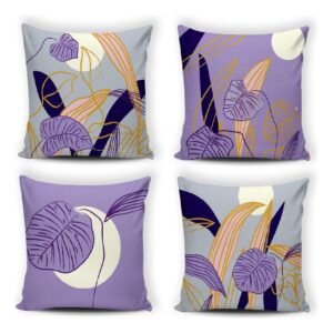 Kit 04 Capas De Almofadas Decorativas Para Sofá e Cama Estampadas