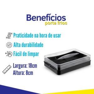 Porta Frios Presunto Queijo Acrílico Resistente 2 Divisórias Duplo Com Tampa e Trava Empalhável