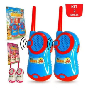 KIT Walkie Takie Radio Comunicador Infantil De Brinquedo 100m WJ-153