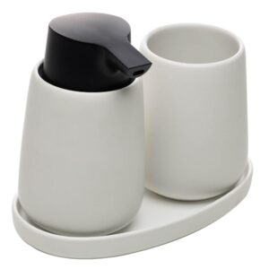 Conjunto 3 Peças para Banheiro de Cerâmica Oca Branco – Wolff
