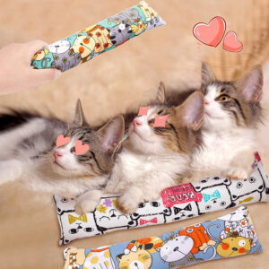 Gato Catnip Pillow Almofada Pet Gatinho Mastigando Brinquedos Engraçados Interativos