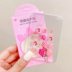Kit 72 Unhas Postiça Kids Infantil 6 Caixas/Contém Comprimidos de cola sólida