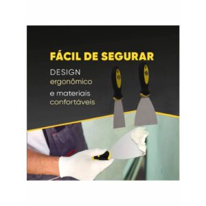 Kit Espátula Multiuso Profissional Ceramica Gesso Rejunte