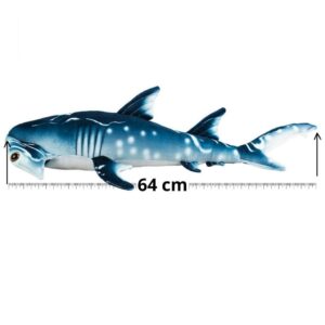 Tubarão Martelo De Pelúcia Realista Azul 64 Cm Decoração Mar