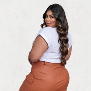 Blusa Plus Size Strass Manga Japonesa Feminina Camisa 100% Algodão