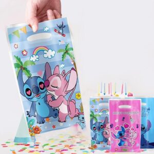 YNCANH 10 Unidades De Bolsas , Anjo Rosa Disney Lilo Stitch Kids Candy Treat Bag , Bolsa Para Chá De Bebê