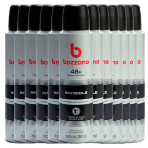 Kit Desodorante Aerosol Bozzano Invisible 90g – 12 Unidades