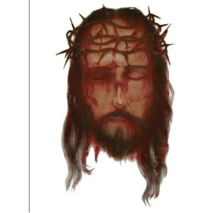 Sagrada Face De Jesus Crucificado Em Tecido Cor Diversas Cor Da Armação Madeira