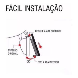 Retrovisor Interno Universal Panorâmico Automotivo Para Carros Com Ponto Cego 30CM
