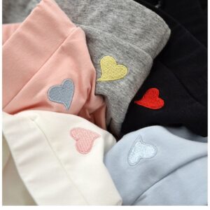 Bordado Coração Coreano Estilo Moda Saia Pregueada De Alta Qualidade Casual Para Meninas De 4-10 Anos De Idade