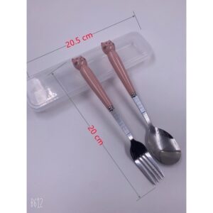 Kit 2 Pecas Garfo e Colher Aço Inoxidável