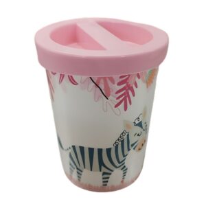 Kit Higiene Animaizinhos Rosa Menina Plasútil 4 Peças