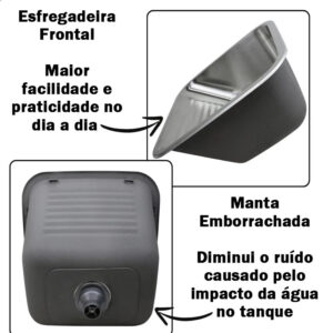 Tanque Lavanderia 55 X 45 cm Válvula Aço Inox Tubrax rampa