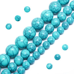 5-50Pcs 6-25mm Pulseira De Bricolagem Acessórios De Pedra Imitada Turquesa Para Jóias