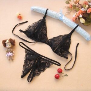 Roupa interior sexy de três pontos para mulher