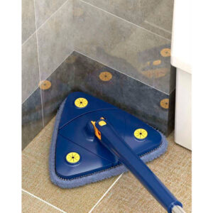 Esfregão Triangulo Mop De Limpeza Ajustável Giratória 360° Rodo Piso Janela Teto Ceramica