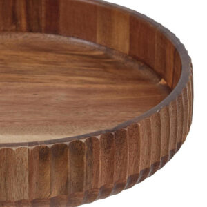 Bowl Saladeira Canelado Gigante em Madeira Acácia 30 cm Oikos