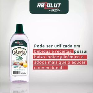 kit 5 Adoçante Dietético Stévia 100ml Natural Não Amarga