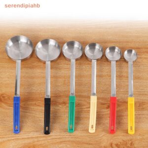 Colher De Molho De Aço Inoxidável Com Cabo De Borracha Longo , Concha Anti-Quente Para Pizza , Medidora De Sopa , Utensílios De Cozinha