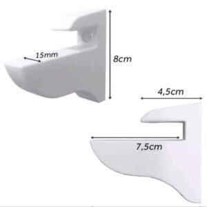 Suporte Bico de Tucano para prateleira 20 pçs 15mm