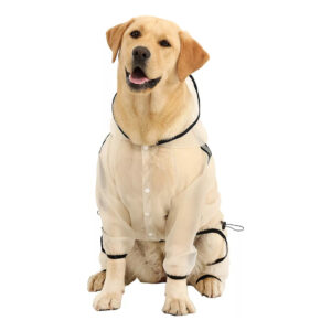 Capa De Chuva Transparente Impermeável Para Cachorros