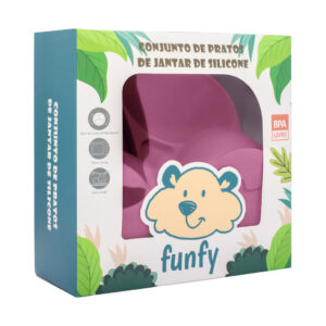 Kit Introdução Alimentar Baby Funfy Menina Pink 6 Pecas Para Crianças