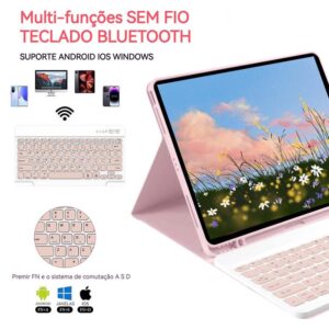 Capa com teclado E Mouse Adequados Samsung Tab A8 X200/x205 10.5 polegadas