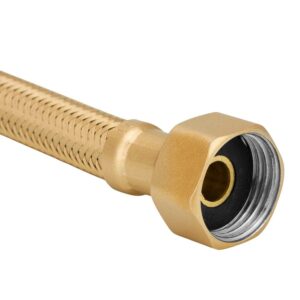Kit 2 Engate Mangueira Flexível Dourado Trançado Inox 40cm
