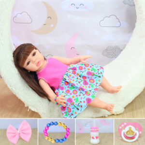 Bebê Reborn Boneca Princesa Realista Pode Dar Banho Corpo De Silicone Com Vestidinho