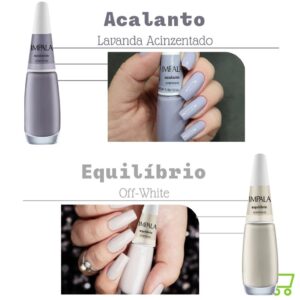Kit 6 Esmaltes Impala Cremoso Coleção Cor Da Sua Moda Tons de Nude Rosa e Lilas