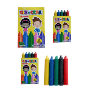 50 cx Mini Giz de Cera 5 Cores P/ Kit Festa Lembrancinha Artesanato Infantil