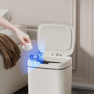 Lixeira com Sensor Automático Inteligente Abre Fácil em Toque Cesto Lixo Quarto Banheiro Cozinha Escritório 16 Litros