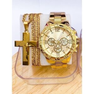 Kits Relógio Masculinos + pulseira + caixa Á Prova D’água Original
