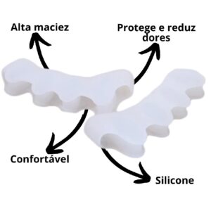 Kit 3 Pares Separador de Silicone para Cuidados com os Pes, Alivio de Calos, Correcao de Ossos Grandes e Joanete
