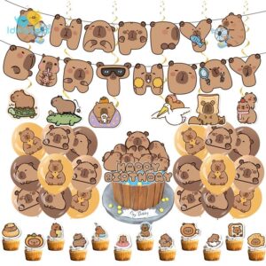 Idealistas Capivara Pratos De Papel Copos Toalha De Mesa Descartável Temático Decorações De Aniversário Crianças Fontes