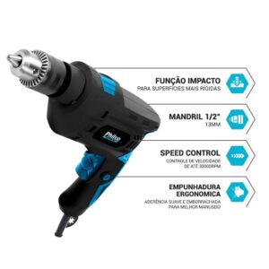 Furadeira Philco Force 3000 RPM Mandril 13mm 850W PFU04