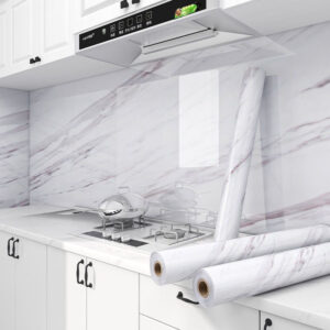 Papel de Parede Adesivo 2/3/4/5/6 Metros Para Cozinha, Envelopamento Adesivo Preto ou Branco