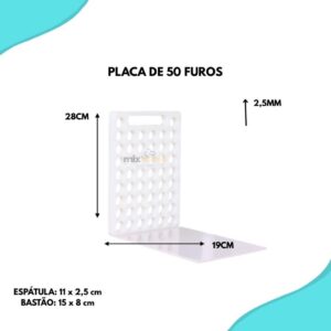 Placa Porcionadora Dosadora 15G Doces Brigadeiro Beijinho Confeitaria 104F 50F 45F 22F