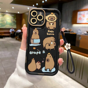 Capa De Capivara Fofa De Desenho Animado Compatível Com IPhone 15 16 11 12 13 14 PRO MAX 6 7 6S 8 14 15 Plus XR XS 6SPlu