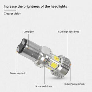 NOBELJIAOO H4 BA20D Motocicleta LED Farol Da Scooter Luz Super Brilhante Lâmpada De Moto Luzes DRL Liga Alumínio T9V6
